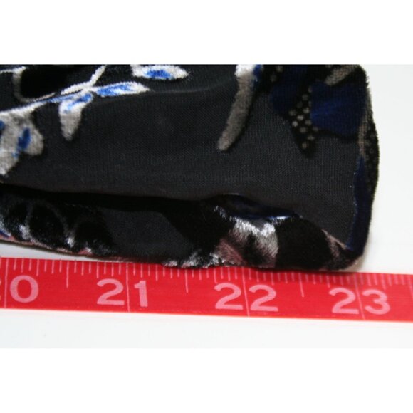 Misook Burnout Velvet Drama Tunic Womens M Luxury Shimmer Artsy Whimsygoth - Picture 7 of 9